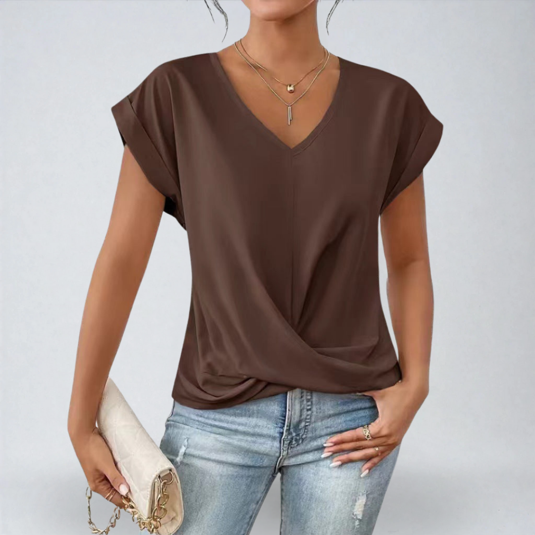Claudia™ | T-shirt Casual con Scollo a Cuore [1 Acquistata, 1 in Omaggio]