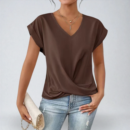 Claudia™ | T-shirt Casual con Scollo a Cuore [1 Acquistata, 1 in Omaggio]